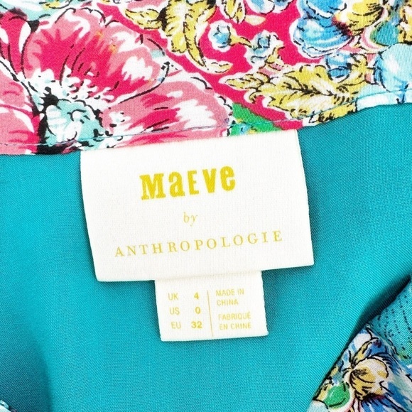 Anthropologie Maeve Bette Silk Wrap Skirt - Size 4 - Picture 7 of 8